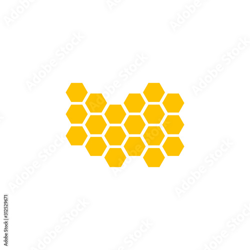abstract honeycombs design vector illustration.