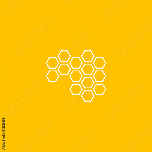 abstract honeycombs design vector illustration.