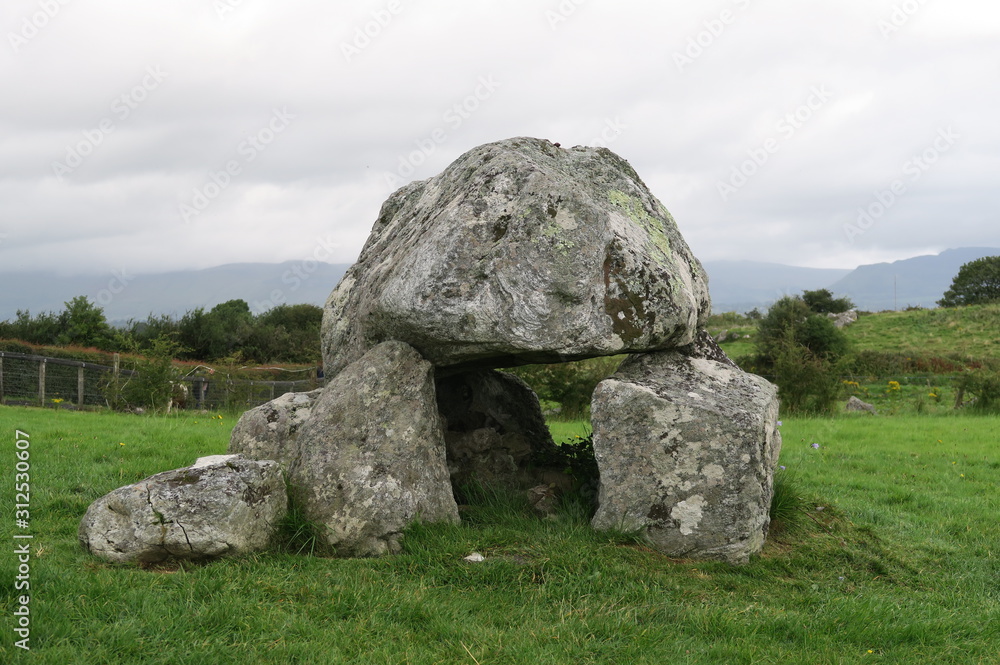 one of many tombs in Carrowmore Megalithic Cemetery in the northwest Ireland one of many tombs in Carrowmore Megalithic Cemetery in the northwest Ireland