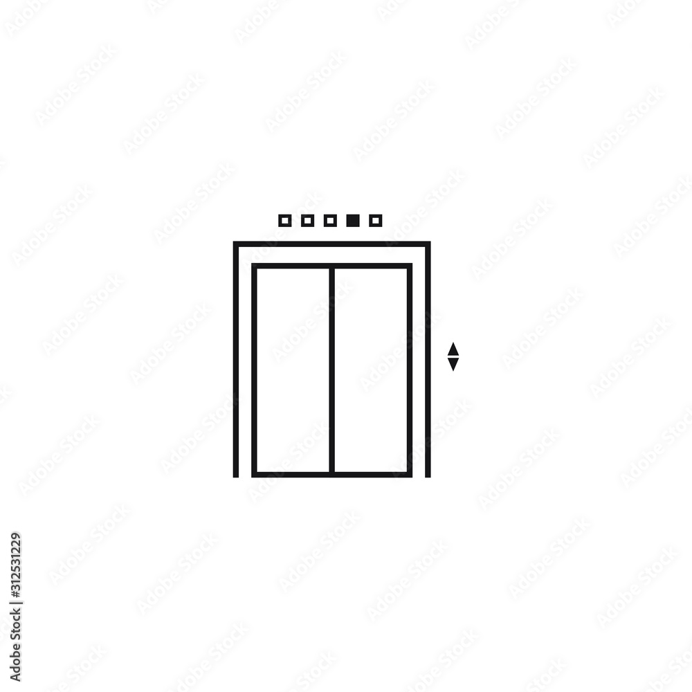 Lift icon template design. vector illustration Lift icon template design. vector illustration