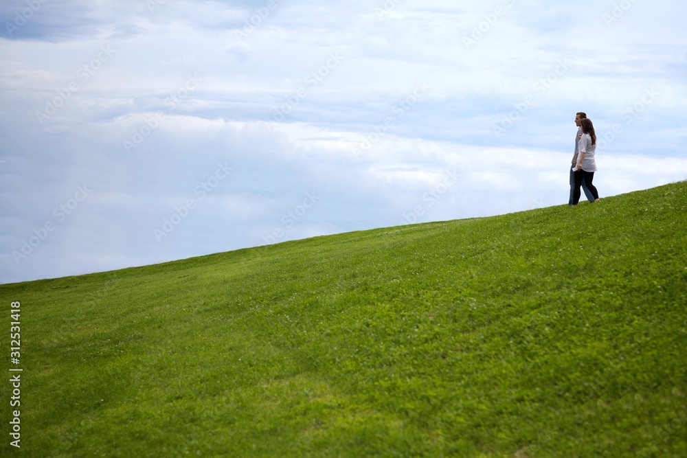 View of young couple looking at each other