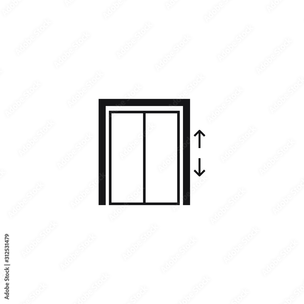 Lift icon template design. vector illustration Lift icon template design. vector illustration