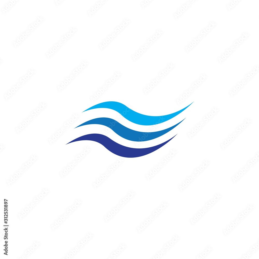 Fototapeta premium Water Wave Icon