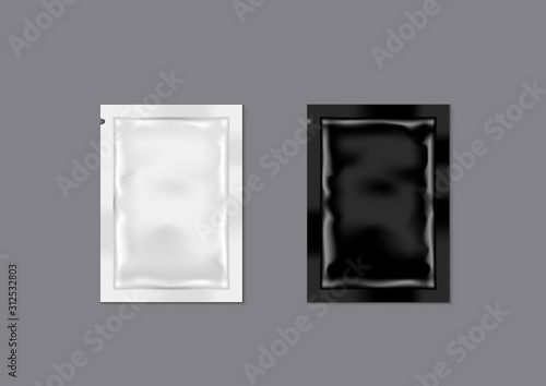 Blank Black And White Mini Sachet Packet