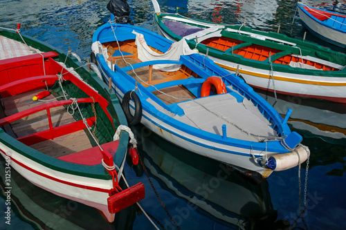 colorful fishing boats