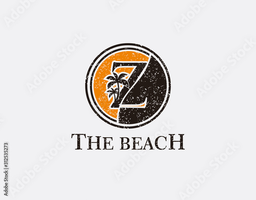Z Palm Beach Logo, Circle Z Icon Logo