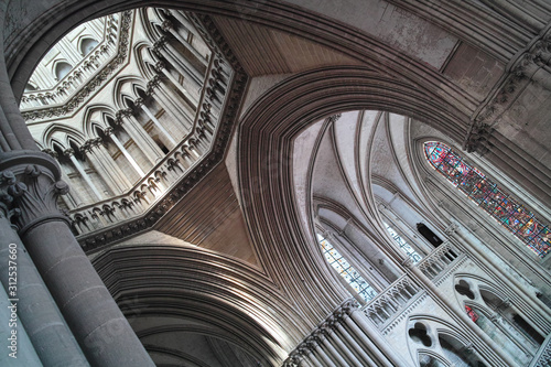 Cathedral of Coutances, view of the transept and lantern tower photo