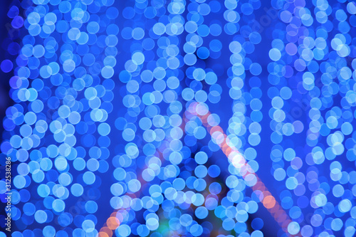 Blurred night light bokeh background