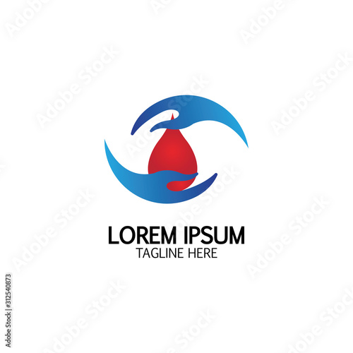 Free Download Health care&Blood donation logo icon design template - GFXLoad