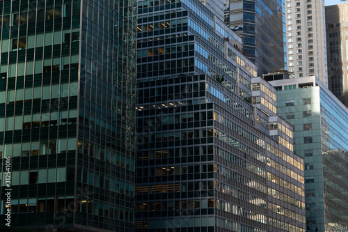 Glass Office Buildings in Midtown Manhattan on Park Avenue