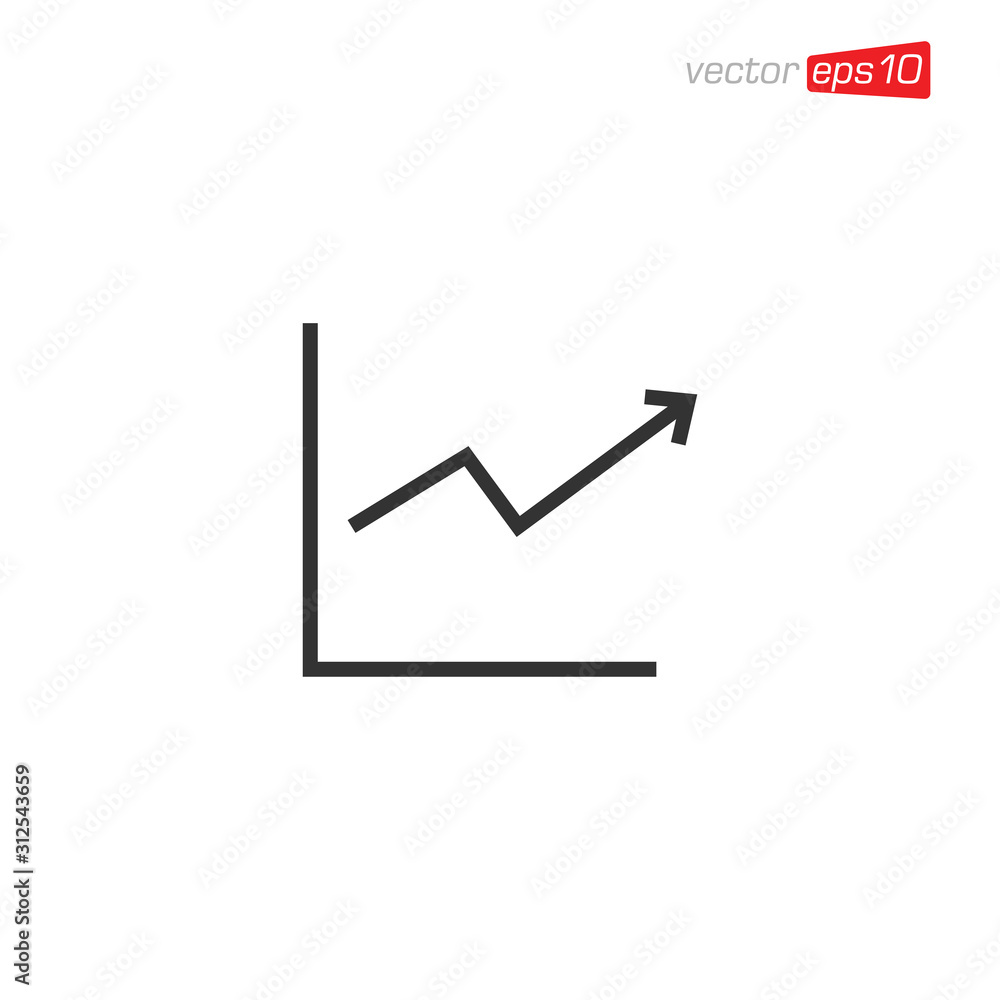 Growth Up Chart Icon Design Template Growth Up Chart Icon Design Template