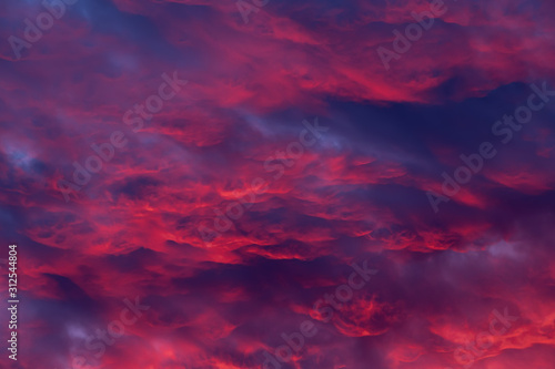 Red clouds - beautiful colorful sunset