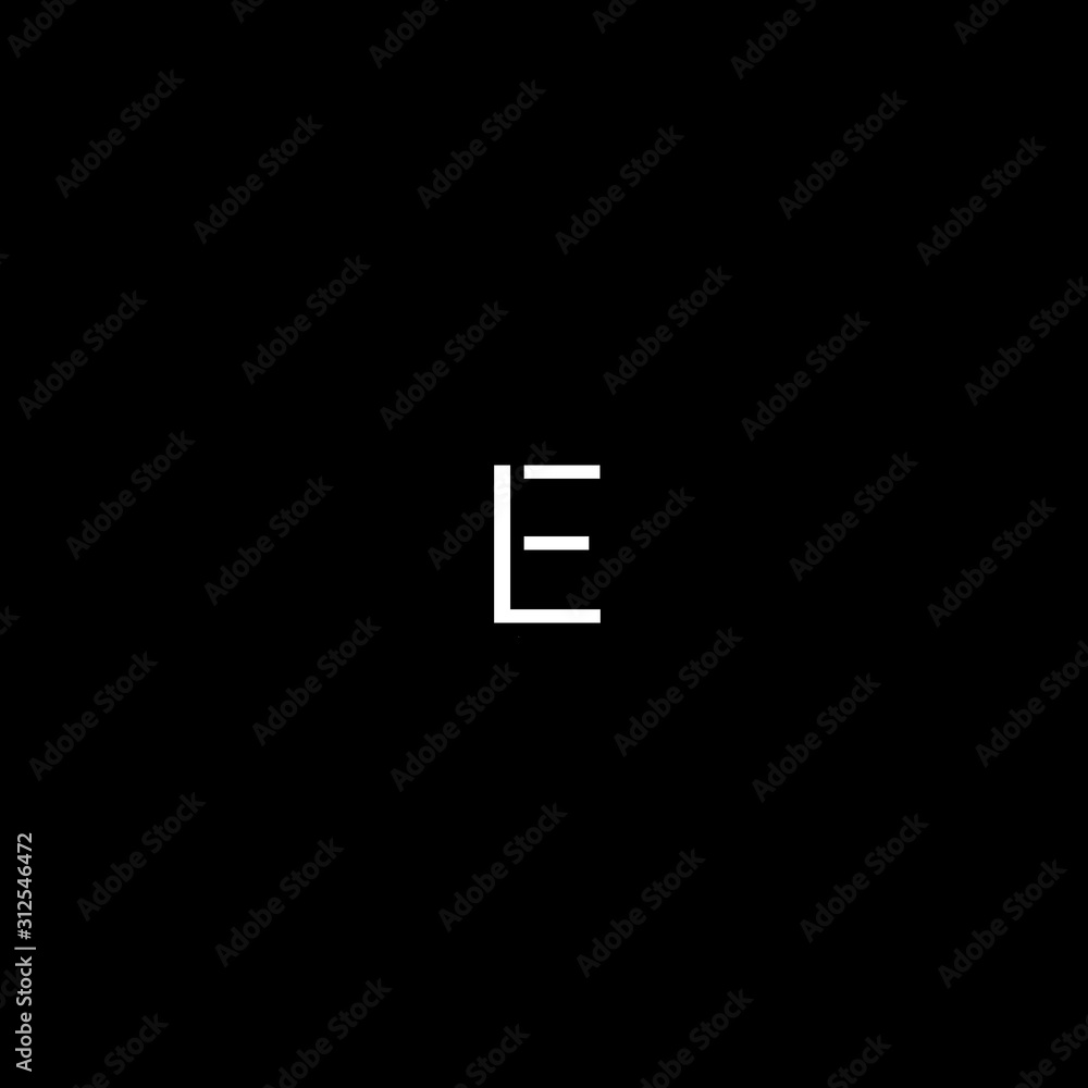 Unique modern minimal EL initial based letter icon logo