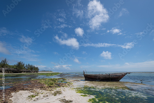 Panorama view of the east coast of Zanzibar