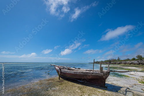 Fishing boat on the east coast of Zanzibar