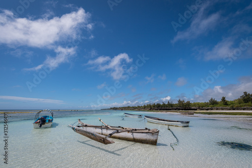 Fishing boats on the east coast of Zanzibar