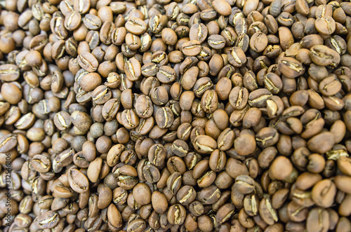 Coffee beans, soft focus image