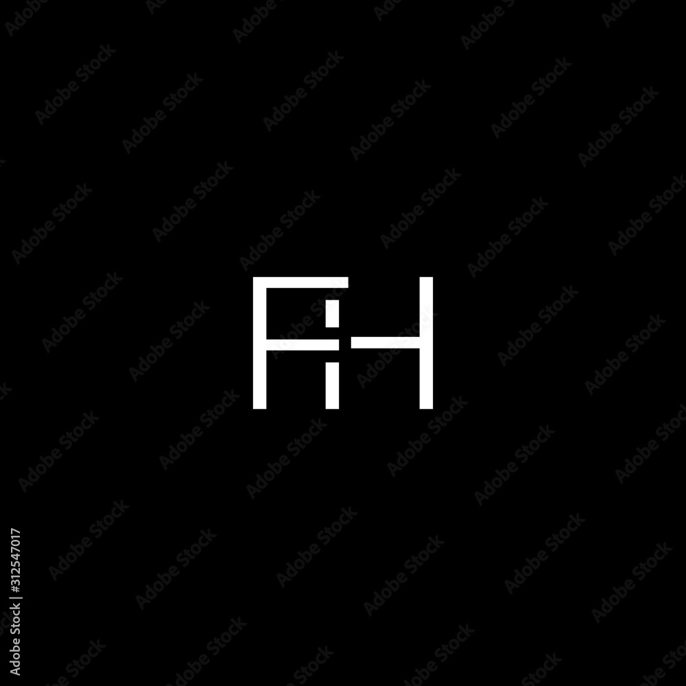 Unique modern artistic FH initial based letter icon logo Unique modern artistic FH initial based letter icon logo
