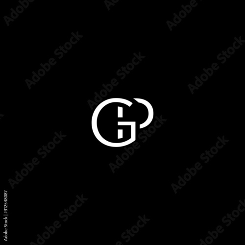 Unique modern artistic GP initial based letter icon logo