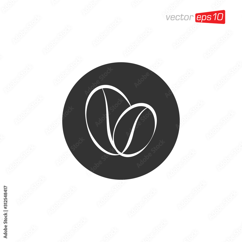 Coffee Beans Icon Design Illustration Coffee Beans Icon Design Illustration