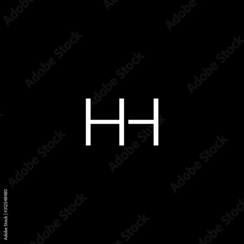 Unique modern artistic HH initial based letter icon logo