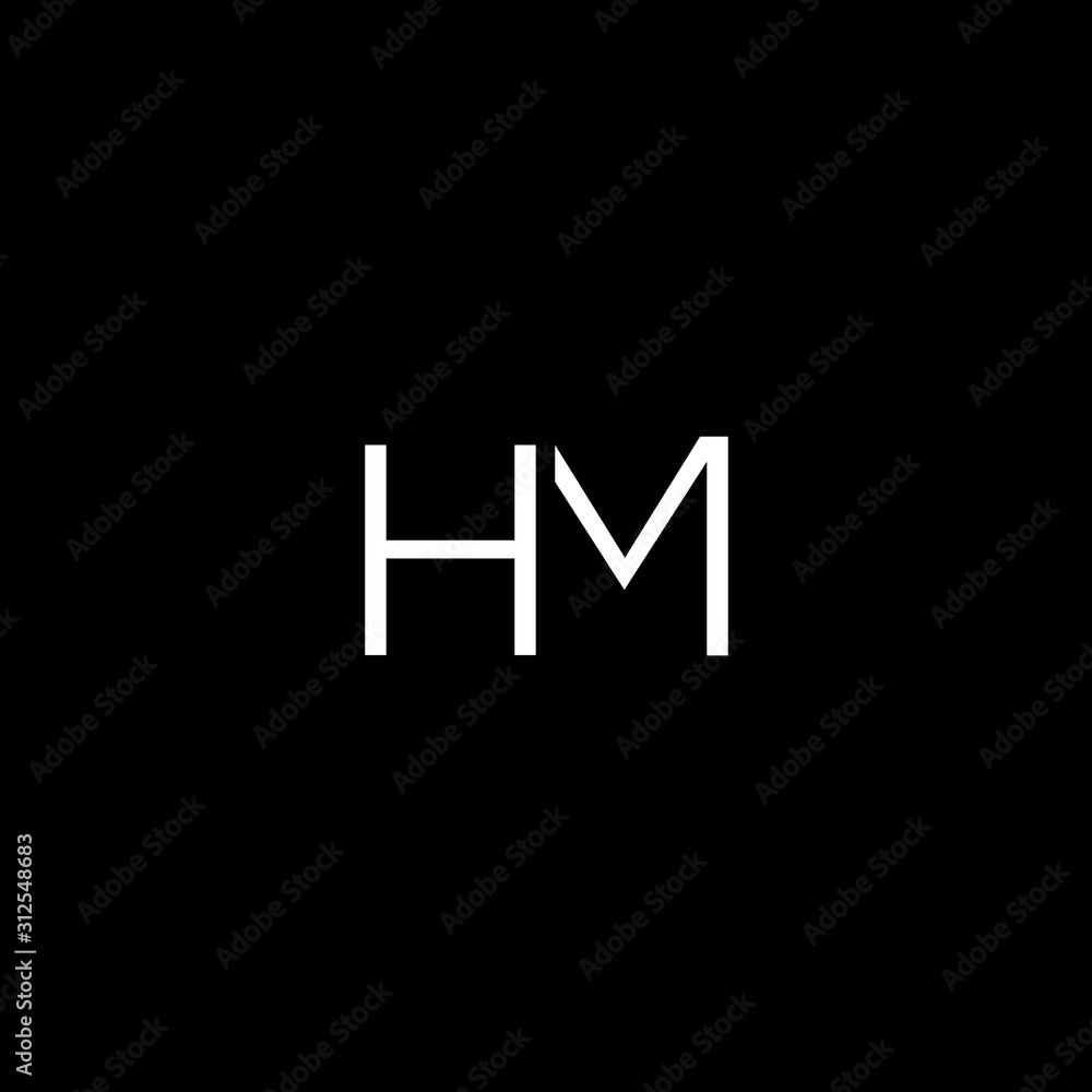Unique modern artistic HM initial based letter icon logo Unique modern artistic HM initial based letter icon logo