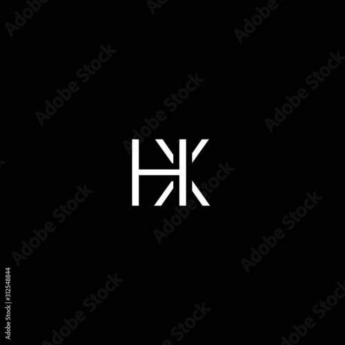 Unique modern artistic HX initial based letter icon logo