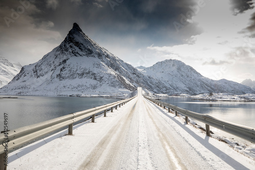 Wallpaper Mural Bridge  between islands in Lofoten Torontodigital.ca