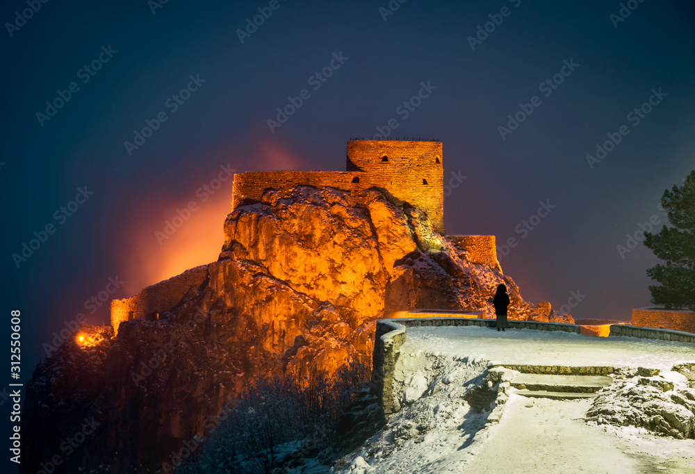 Fototapeta premium Old castle in the night