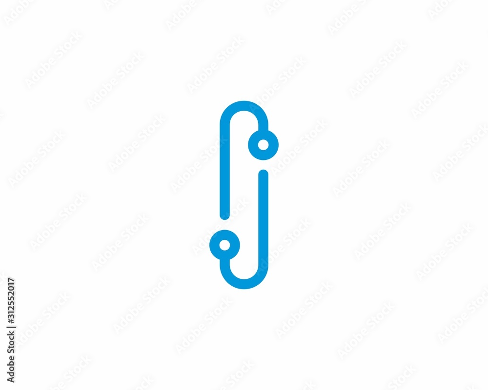 Abstract Letter I Logo Design Template 001 Abstract Letter I Logo Design Template 001