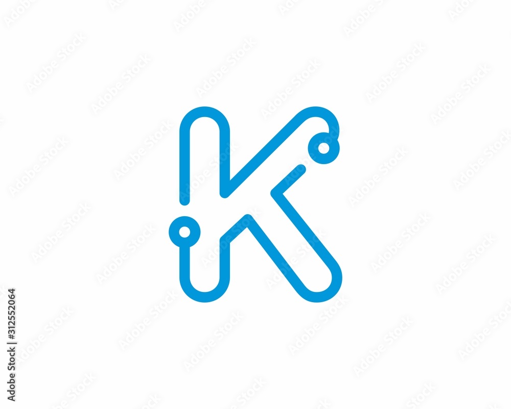 Abstract Letter K Logo Design Template 001 Abstract Letter K Logo Design Template 001