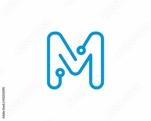 Abstract Letter M Logo Design Template 001