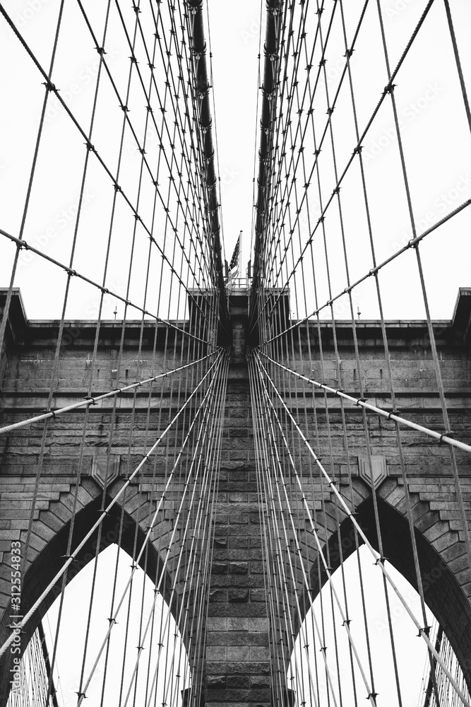 Obraz premium Brooklyn Bridge B+W