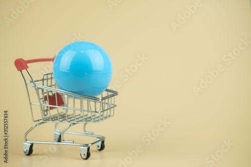 Shopping trolley with surprise toy inside egg.