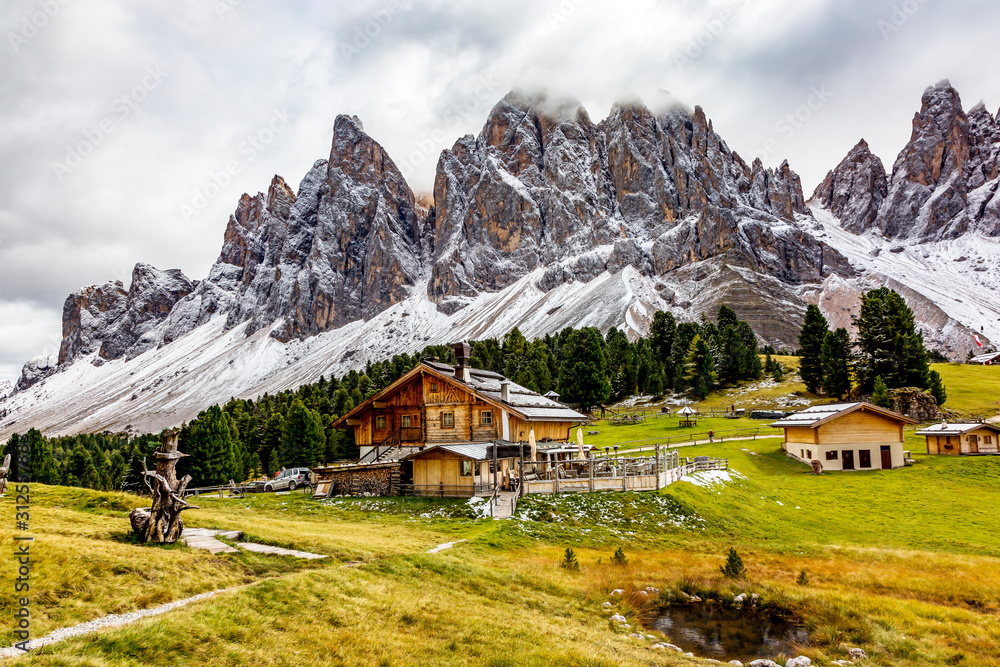 Nature Park Geisler-Puez with Geisler Alm in South Tyrol