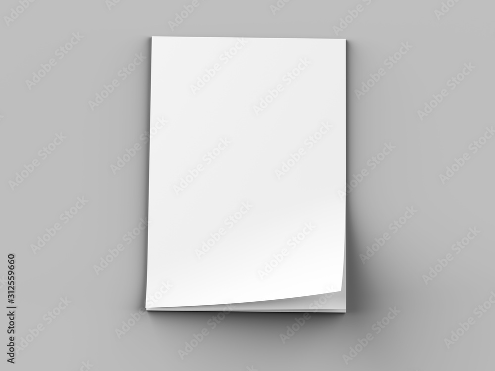 Empty paper sheets in A4 format. Ream of white paper. 3d illustration Empty paper sheets in A4 format. Ream of white paper. 3d illustration