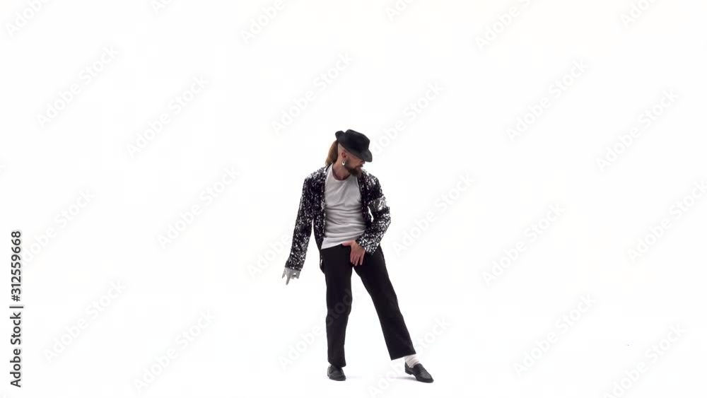 Young stylish teenager is showing dance moves. Isolated over white background. Young stylish teenager is showing dance moves. Isolated over white background.
