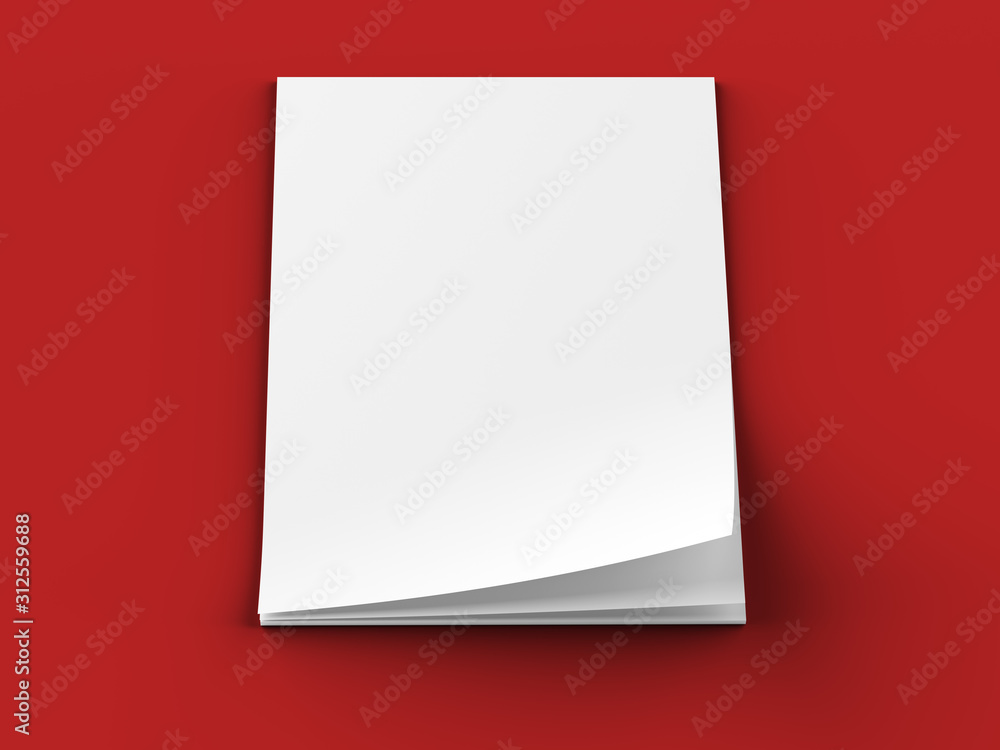 Empty paper sheets in A4 format. Ream of white paper. 3d illustration Empty paper sheets in A4 format. Ream of white paper. 3d illustration