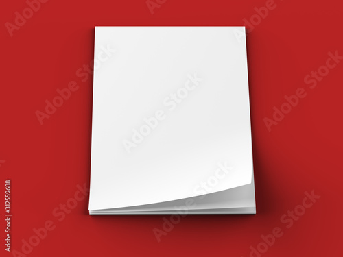 Empty paper sheets in A4 format. Ream of white paper. 3d illustration