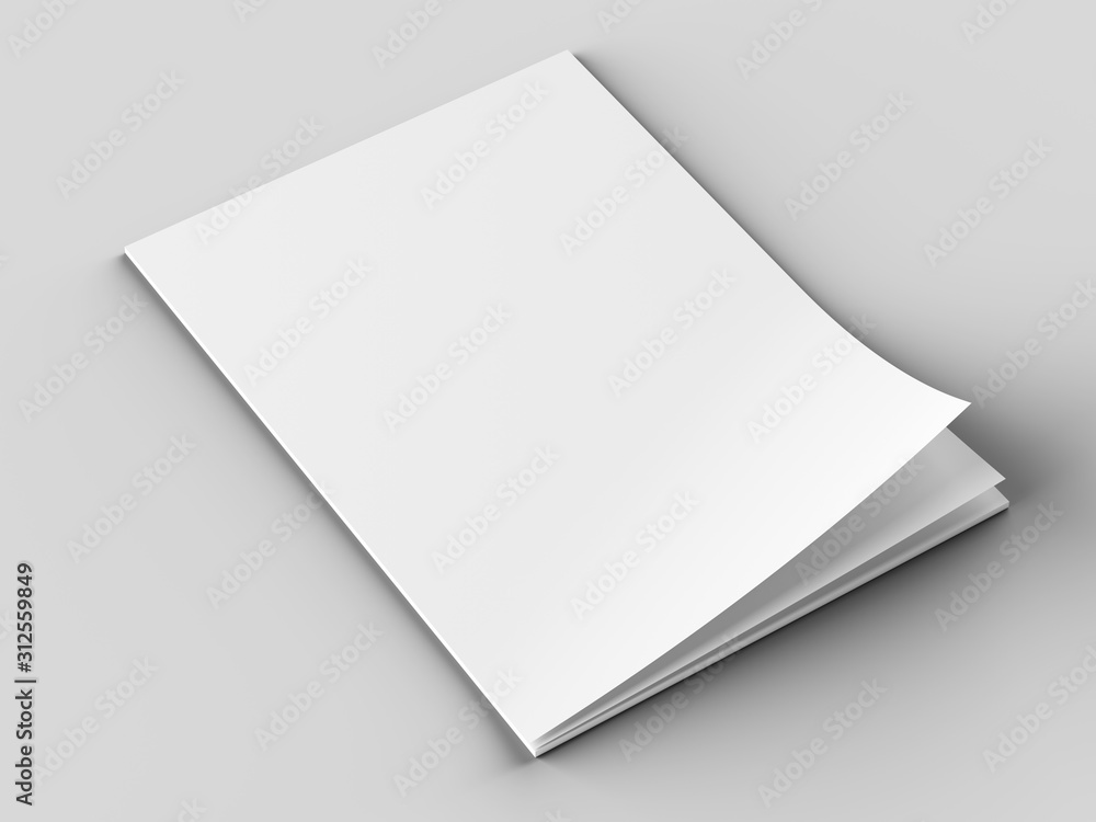 Empty paper sheets in A4 format. Ream of white paper. 3d illustration Empty paper sheets in A4 format. Ream of white paper. 3d illustration
