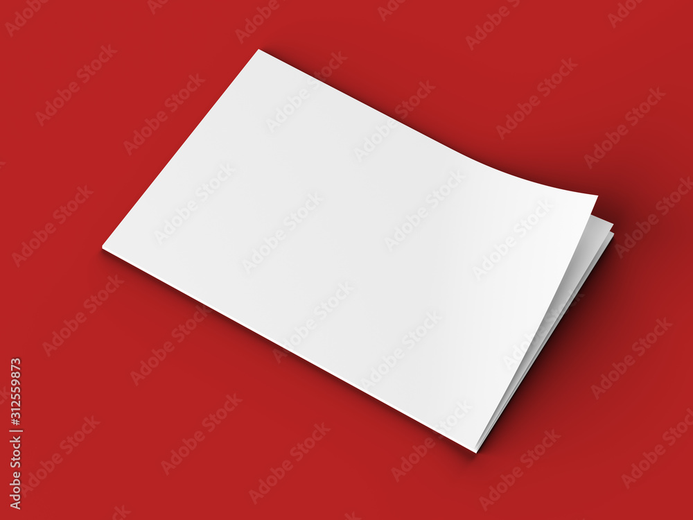 Empty paper sheets in A4 format. Ream of white paper. 3d illustration
