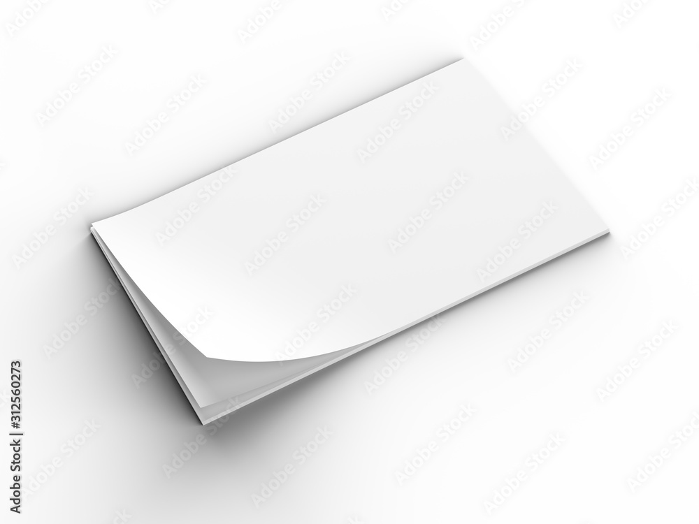 Empty paper sheets in A4 format. Ream of white paper. 3d illustration Empty paper sheets in A4 format. Ream of white paper. 3d illustration