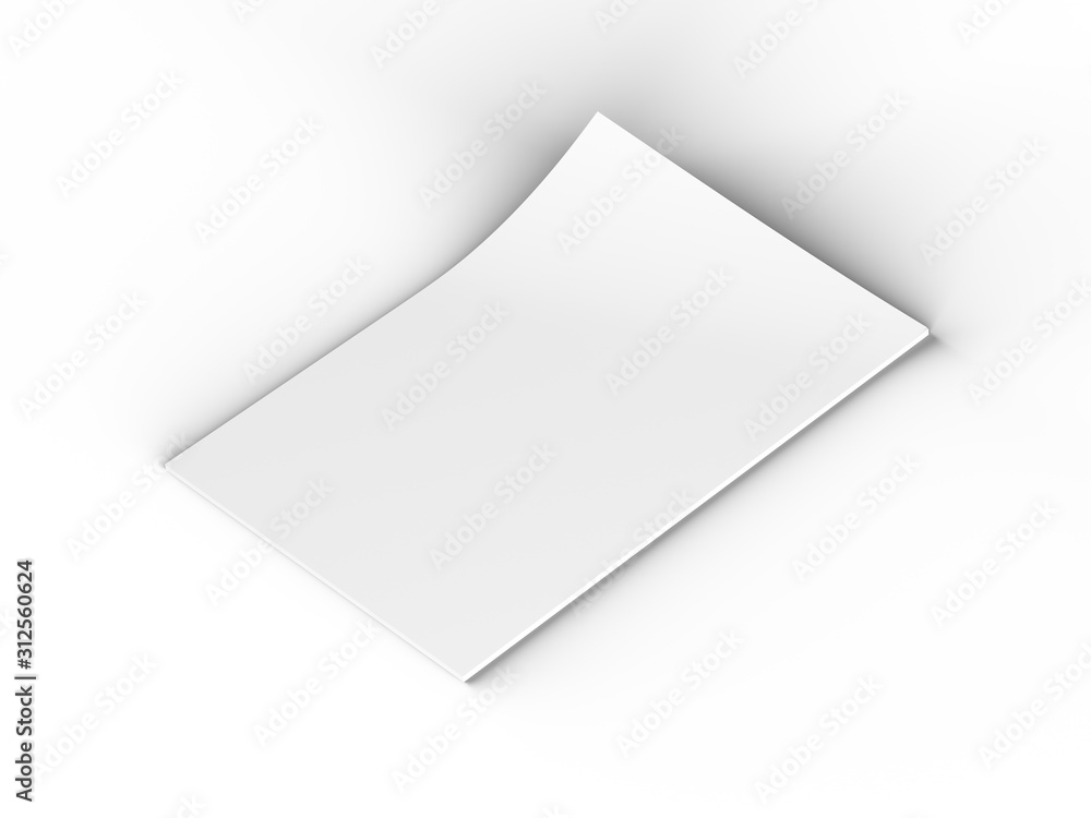 Empty paper sheets in A4 format. Ream of white paper. 3d illustration Empty paper sheets in A4 format. Ream of white paper. 3d illustration