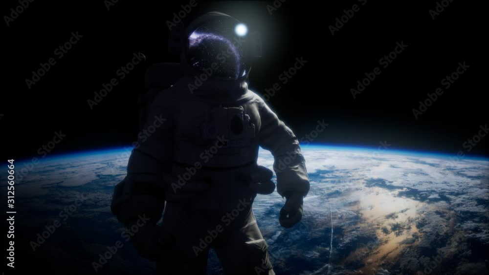 Astronaut in outer space against the backdrop of the planet earth. Elements of this image furnished by NASA. Astronaut in outer space against the backdrop of the planet earth. Elements of this image furnished by NASA.