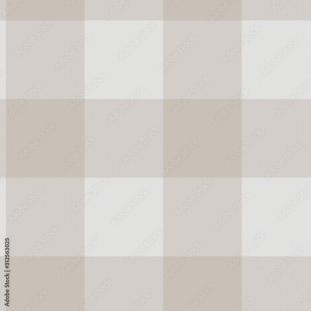 Twill taupe and white buffalo plaid seamless background