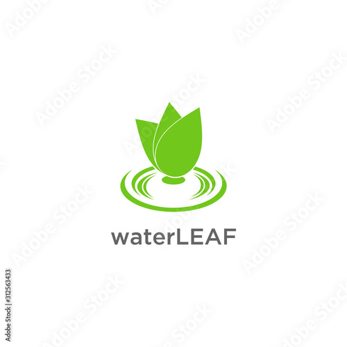 ABSTRACT ILLUSTRATION LEAF WATER SPLASH LOGO ICON TEMPLATE DESIGN VECTOR FOR YOUR BUSINESS
