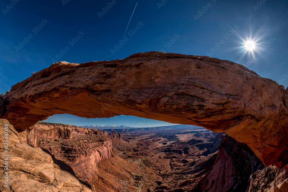 The Mesa Arch - one of the most beautiful and impressive arches in the world at Canyonlands National Park