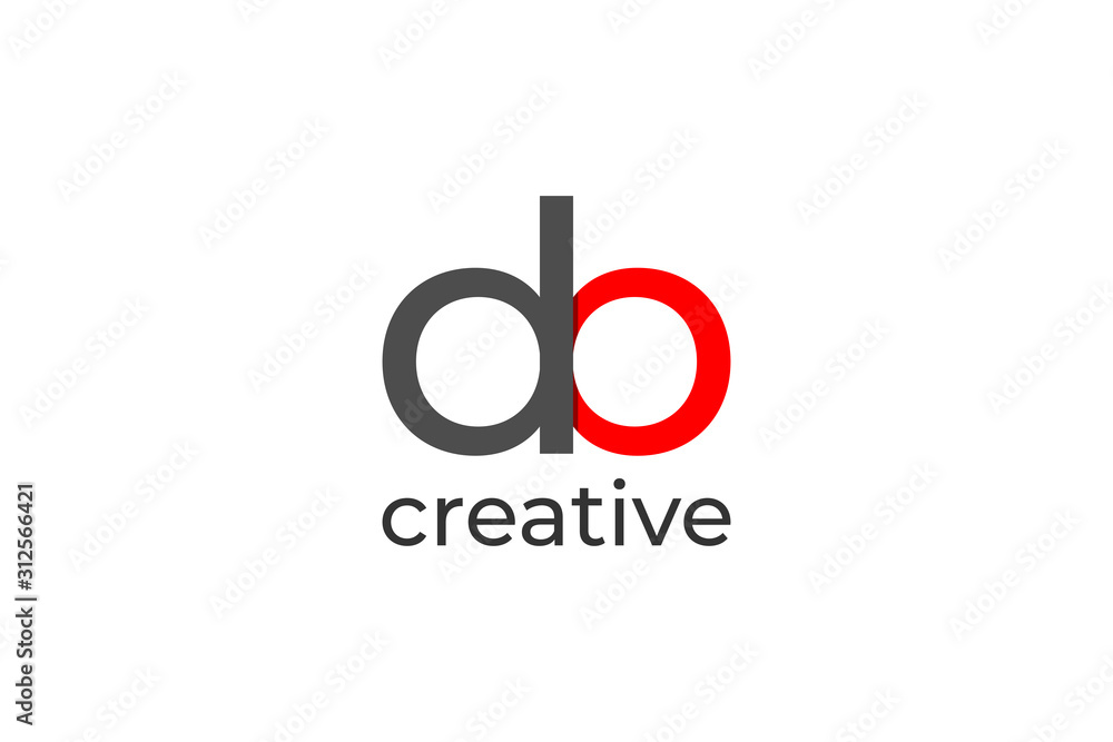 Initial Letter D and B Linked Logo. Flat Vector Logo Design Template Element Initial Letter D and B Linked Logo. Flat Vector Logo Design Template Element