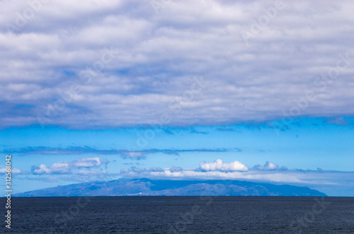 Gomera island on the horizon, landscape