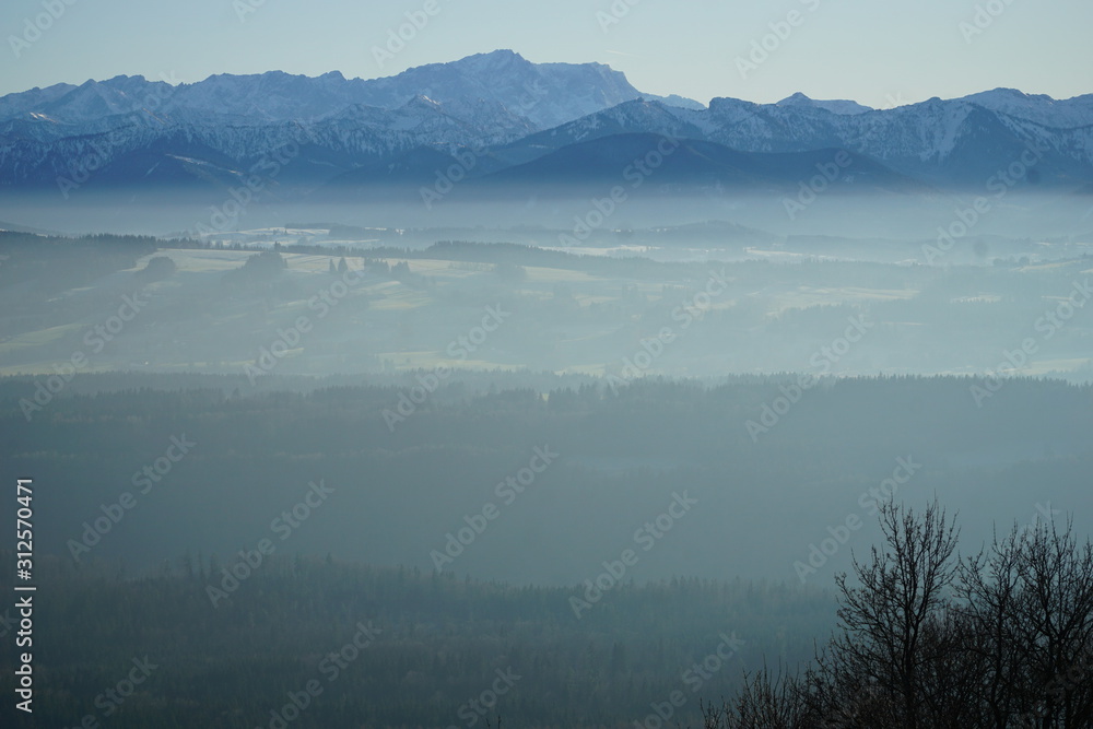 Alpenpanorama, Blick vom hohen Peißenberg